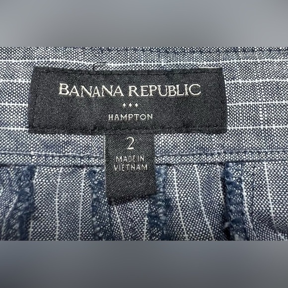 Banana Republic Hampton Fit Crop Linen Trousers Size 2 - Picture 3 of 5
